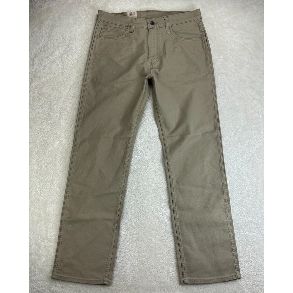 NWT Levi's Straight Leg Pants Mens 33x32 Tan Khaki Workwear Fit All Day Comfort